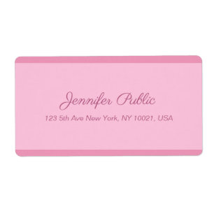 Blush Pink Calligraphy Script Elegant Shipping