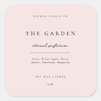 Blush Pink Candle Sticker Business Product Label