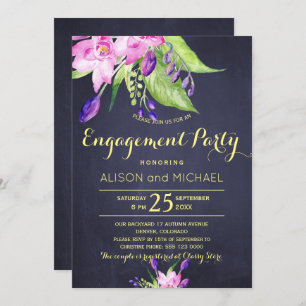 Blush pink chalkboard engagement i do bbq party invitation