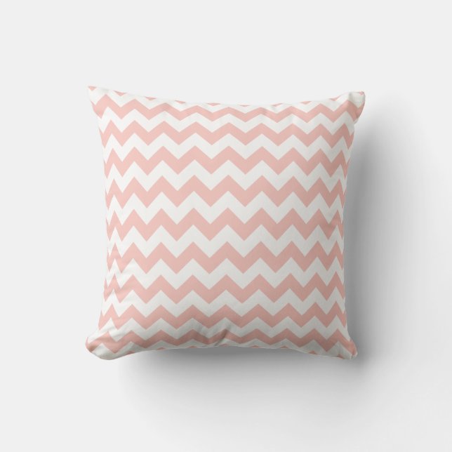 Blush Pink Chevron Cushion (Front)