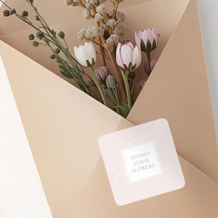 Blush Pink Chic Floral Label