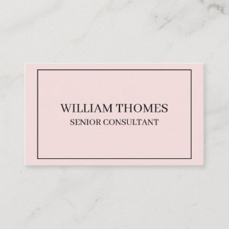 Blush Pink Chic Typography Business Style Card