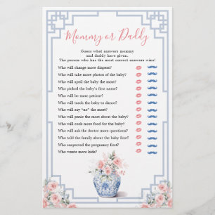 Blush Pink Chinoiserie Ginger Jar Mummy or Daddy