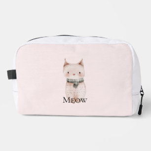 Blush Pink Christmas Cat Dopp Kit