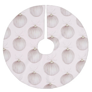 Blush Pink Christmas Ornament Coffee Mug Brushed Polyester Tree Skirt