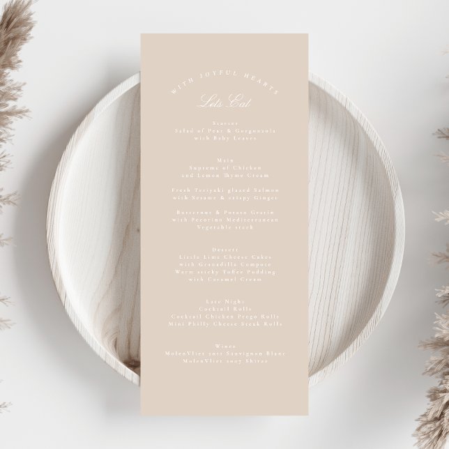 Blush Pink Classic Calligraphy Formal Wedding Menu (Creator Uploaded)