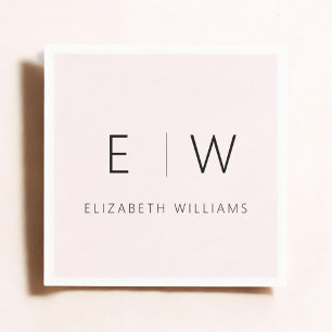 Blush Pink Classic Elegant Modern Minimalist Napkin