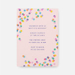 Blush Pink Colorful Confetti Girl's Birthday Invitation<br><div class="desc">Get ready to celebrate your little girl's special day with these vibrant and colorful birthday party invitations! The playful design features a soft pink background and a shower of confetti in a rainbow of colors, making it a perfect fit for any girl's birthday party. The design also includes plenty of...</div>