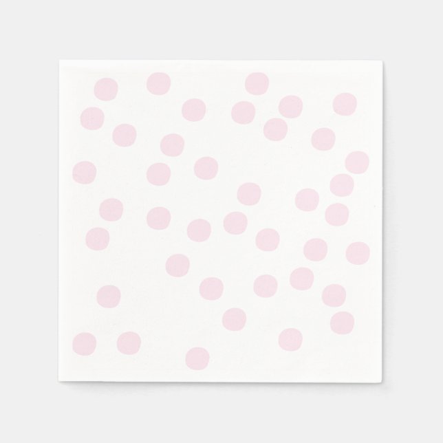 Blush Pink Confetti / Polkadots Napkin (Front)