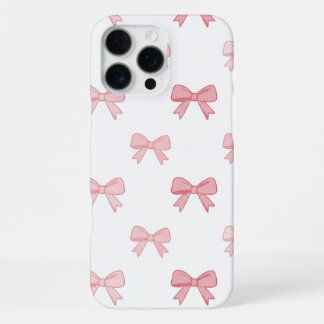 Blush Pink Coquette Bow Pattern Elegant Phone Case