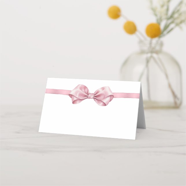 Blush Pink Coquette Food Label or Place Card – Ele (Back)