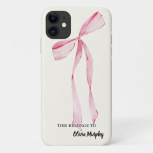Blush Pink coquette watercolor phonr case