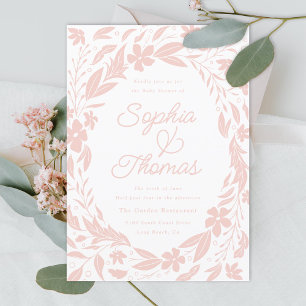 Blush Pink Couples Baby Shower Invitation