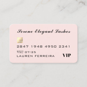 Blush Pink Credit Card Style Business Card