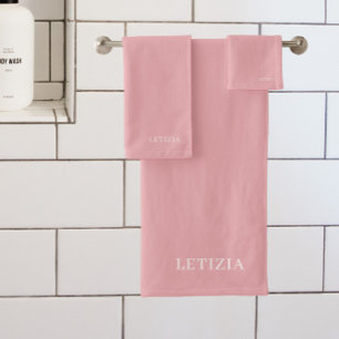 Blush Pink Custom Bath Towel Set