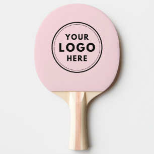 Blush Pink Custom Logo Business Branding Ping Pong Paddle