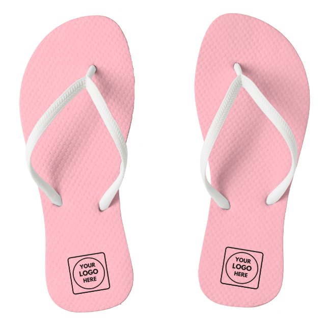 Blush Pink Custom Logo | Modern Promotional Wear Thongs (Footbed)
