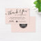 Blush pink custom logo thank you insert card