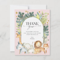 Blush pink cute safari girl baby shower