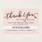 Blush pink discount code thank you insert card