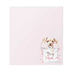 Blush Pink Dog Mum Bag Notepad