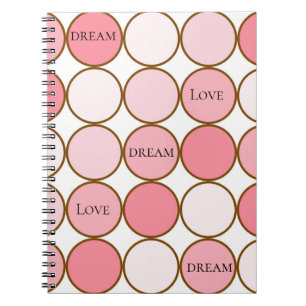 Blush Pink Dots Dream Love Notebook
