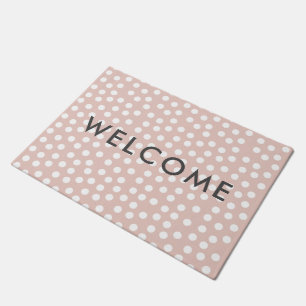 Blush pink dotted doormat