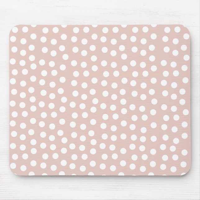 Blush pink dotted mouse pad (Front)