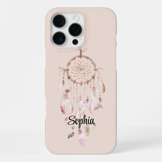 Blush Pink Dream Catcher iPhone Case (Back)