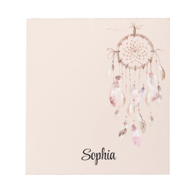 Blush Pink Dream Catcher Notepad (Front)