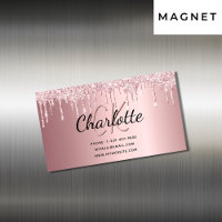 Blush pink drips elegant monogram