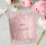 Blush pink drips name 2026 planner<br><div class="desc">A dusty rose, pink background with drips, paint dripping look. Personalise and add a year 2026(or any year) name. The name is written with a large modern hand lettered style script. Perfect for school, work or organising your personal/family life. To keep the swashes only delete the sample name, leave the...</div>