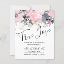 Blush Pink Dusty Blue Floral Wedding Budget