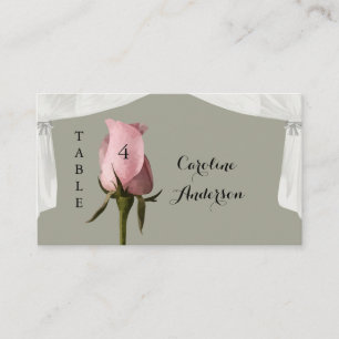 Blush Pink Dusty Sage Wedding Table Place Card