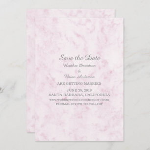Blush Pink Elegant Marble Save the Date Invite