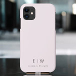 Blush Pink Elegant Minimalist Monogram Name iPhone 11 Case<br><div class="desc">Elevate your smartphone with our Classic Elegant Modern Minimalist Monogram Name iPhone Case. This meticulously designed case combines timeless sophistication with contemporary minimalism. Crafted to perfection, it not only protects your device but also adds a touch of personalised style. The monogram and name customisation options make it uniquely yours, adding...</div>