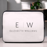 Blush Pink Elegant Modern Minimalist Monogram Name Laptop Sleeve<br><div class="desc">Enhance your iPad's style and protection with our Classic Elegant Modern Minimalist Monogram iPad Sleeve. Merging timeless sophistication with contemporary minimalism, this meticulously designed accessory elevates your tablet experience. Crafted with precision and attention to detail, this iPad sleeve is not just a practical item; it's a personalised statement of refined...</div>