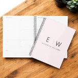 Blush Pink Elegant Modern Minimalist Monogram Name Planner<br><div class="desc">Achieve organisation and style in one with our Classic Elegant Modern Minimalist Monogram Planner. This meticulously designed planner seamlessly blends timeless sophistication with contemporary minimalism, making it an essential tool for staying on top of your schedule. Crafted with precision and attention to detail, this planner is more than just a...</div>