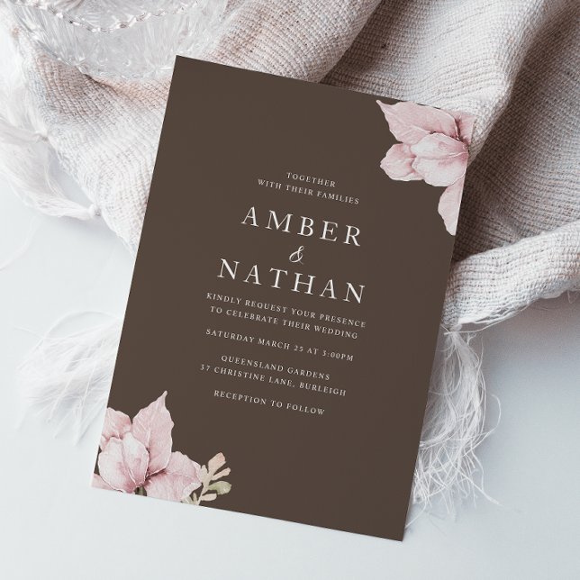 Blush Pink Elegant Modern Wedding Invitation (Creator Uploaded)