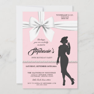 Blush Pink Elegant Tiffany Birthday Invitation