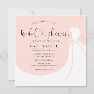 Blush Pink Elegant Wedding Dress Bridal Shower