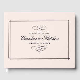 Blush Pink Elegant Wedding Guest Books