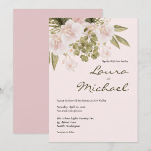 Blush Pink Elegant Wedding Invitation