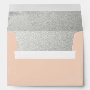 Blush Pink Embossed Silver-effect Inside Lined Envelope