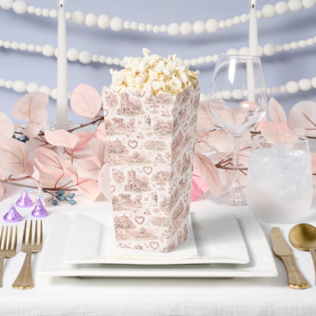 Blush Pink English Village Wedding Watercolor  Favour Box (Wedding)