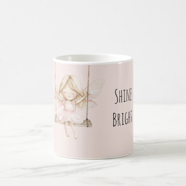 Blush Pink Fairy on Swing Coffee Mug (Center)