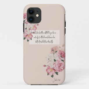 Blush Pink Faith Encased Wisdom iPhone 11 Case