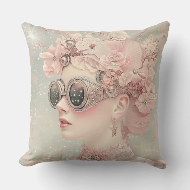 Blush Pink Fantasy Woman  Cushion (Front)