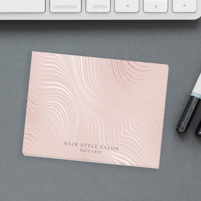 Blush Pink Faux Rose Gold Classy Glam Hairstylist Post-it Notes (Creator Uploaded)