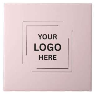 Blush Pink Feminine Business Branding Style Ceramic Tile